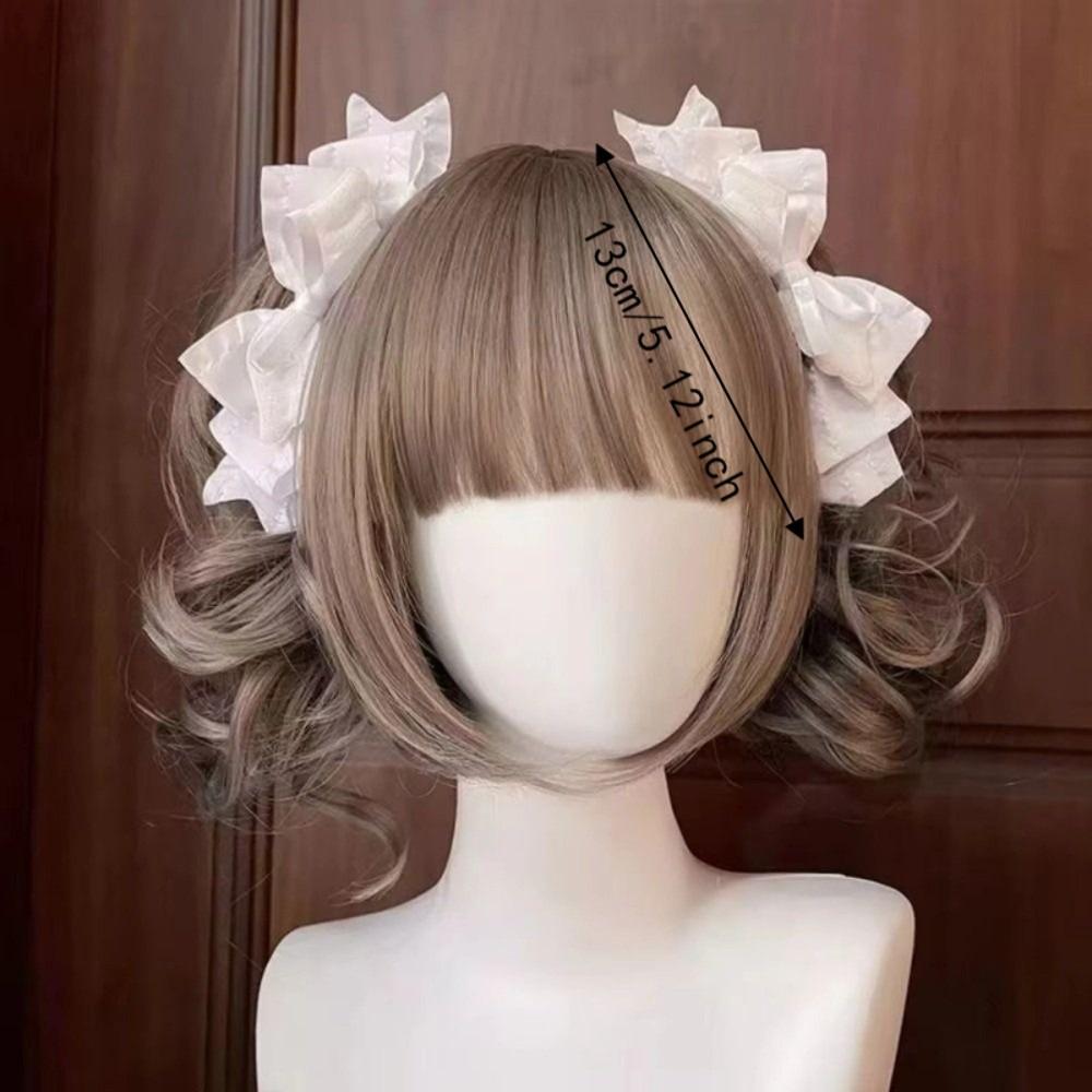 1 Pair Y2K Style Lolita Hair Clip 3D Design Double Ponytail Clips Cute Wing Bow Hair Clip Cosplay