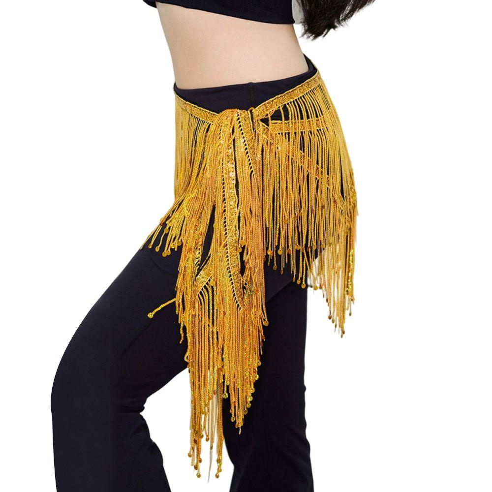 Fashion Tassel Belly Dance Hip Scarf Sequins Bohemian Waist Chain Crochet Belly Dance Belt Dance