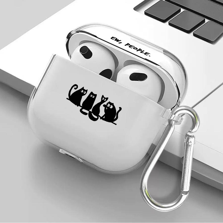 Cartoon Cute Cat Clear Earphone Cases Cover Case For Airpods Pro3 Pro2 2 1 4 3 Pro