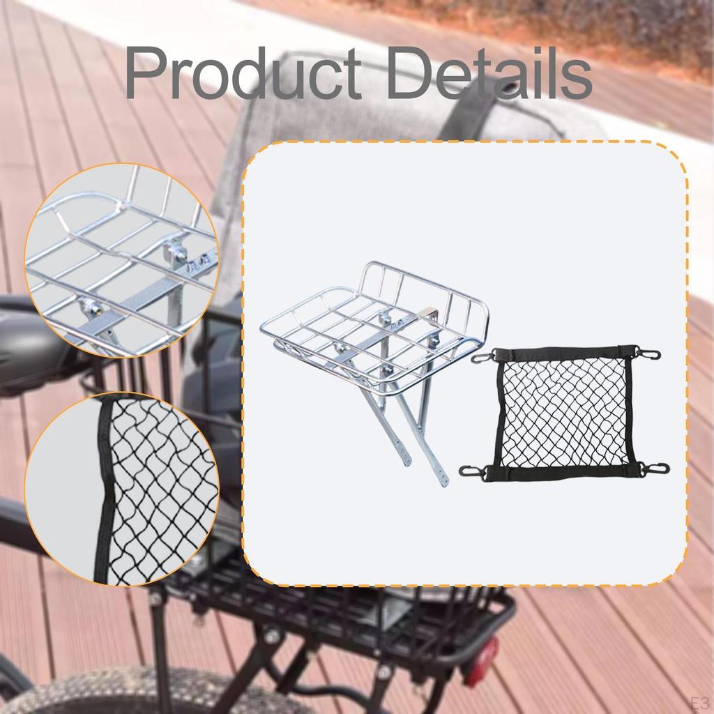 Front Cargo Rack Basket Easy to Install Durability Women Men Carrier Accessories Sturdy Sundries