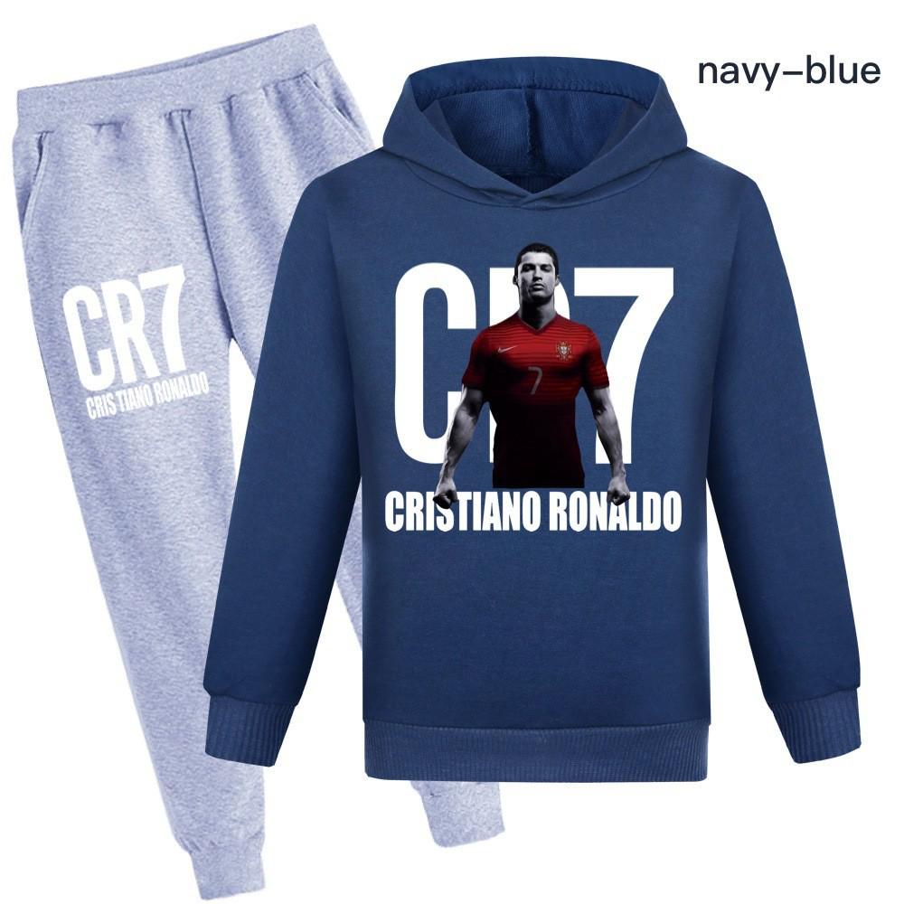 Kinder Frühjahrs- & Herbst-Kapuzenpullover & Lange Hosen Set