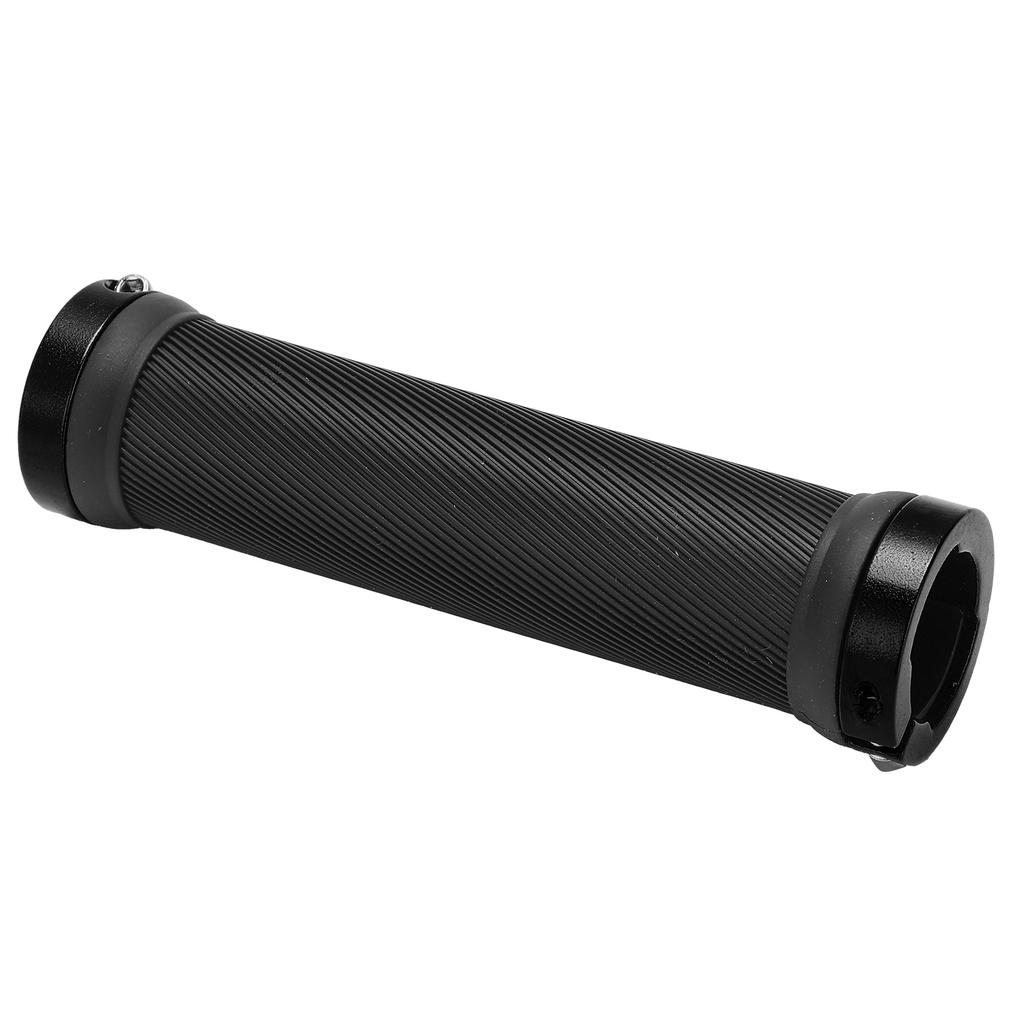 2pcs Bike Grips Rubber Anti Slip Handlebar with Plastic Covers for 22mm Road Mountain Replacement
