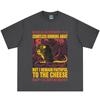 Funny Cheese Devouring Machine Japanese Rat Graphic T Shirt Unisex Unisex Hiphop Tshirt Shortsleeved Loose Casual Cotton Tshirts