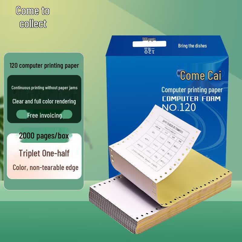 Laicai 3-Ply Color Tear-Off Computer Printing Paper