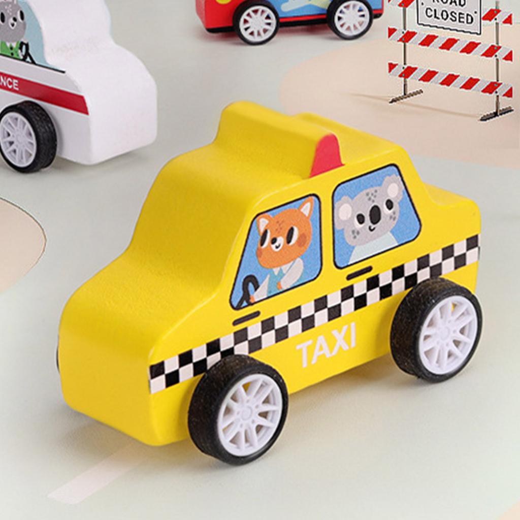 Entertaining Car Model Set Vehicle School Bus Inertial Car for Preschool Kids Birthday Gift Realistic Car Model Set of 6
