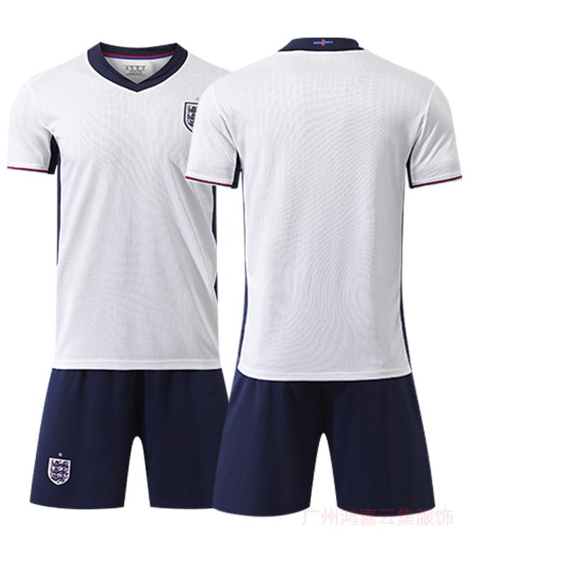 England Home Jersey Set: Short Sleeve European Cup 9 Kane, 7 Saka, Bellingham, Foden Kit Children #16