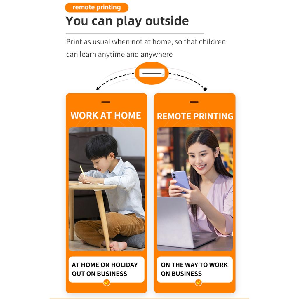 Przenośna drukarka bezprzewodowa drukarka bezatramentowa obsługuje papier termiczny 8,26""x11,69"" Drukarka BT