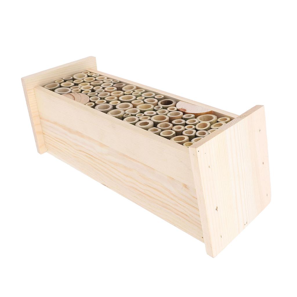 Hanging Bee House Exquisite Handmade Wooden Hanging Bee Box for Beekeeping Outdoor Garden Decoration