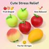 6Pcs Fruit Shape Stress Relieving Toy Slow Rebound Pinching Toy New Stress Ball  Gift