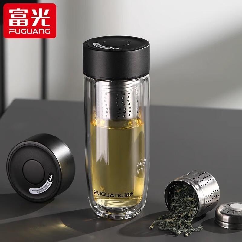 Fuguang Magnetic Double-Wall Glass Tea Tumbler