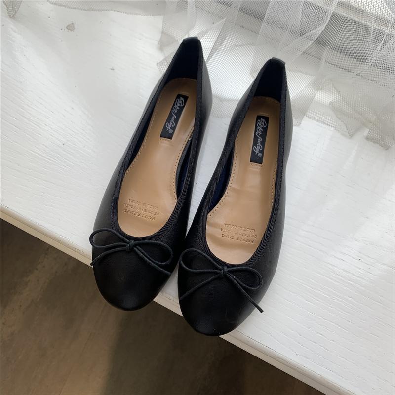 Fashion SUOJIALUN 2025 Autumn Women Flat Shoes Fashion Round Toe Shallow Slip On Ladies Elegant Ballerinas Shoes Casual Dress Ballet Sho