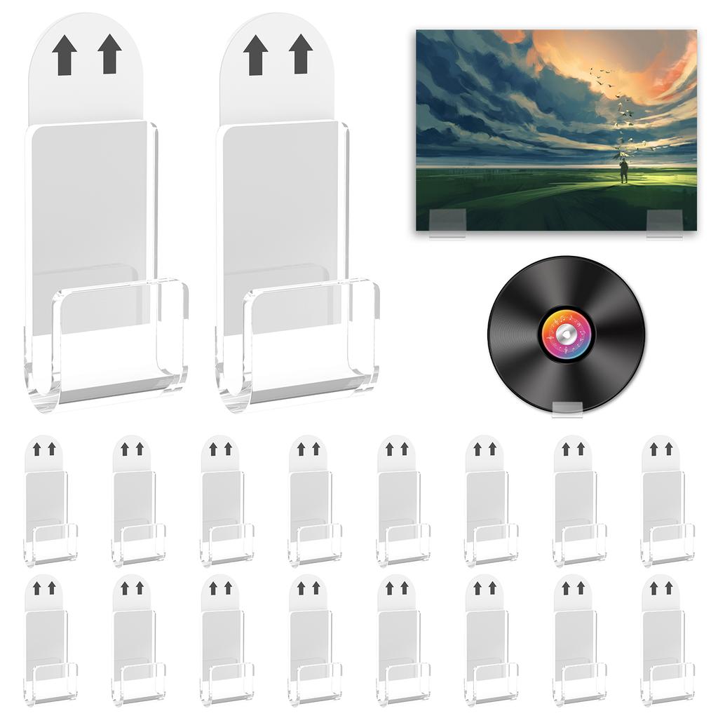 Vinyl Schallplatten Wandhalterung 18 Stück Acryl Vinyl Schallplattenhalter Selbstklebend Klar Vinyl Display Ohne Bohren Vinyl Aufbewahrungsregale