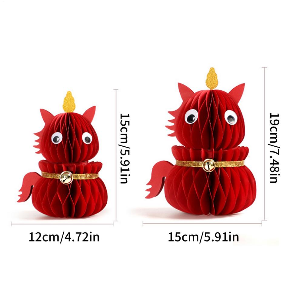 Chinese New Year Decorations Horse 2026 Chinese New Year Centerpiece 3D Paper Holiday Horse Decor For Party Desk Shelf Mantel