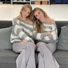 European & American Winter Women's Round Neck Striped Loose Knit Sweater - Versatile Long Sleeve Style