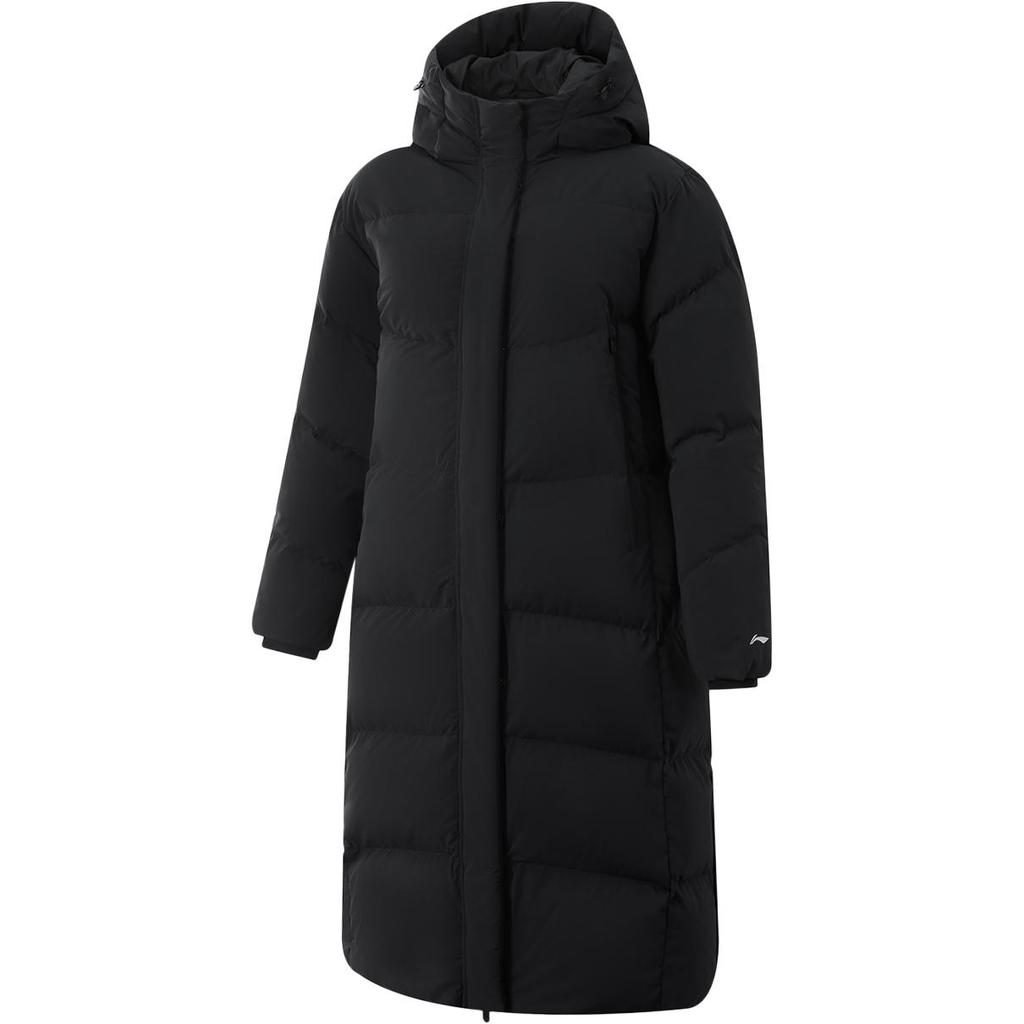 Li-Ning Hot Pot Down Jacket Series Water-Resistant Comfortable Loose Cold-Resistant Warm Casual Solid Color Long Down Coat Women Outerwear AYMU242-2