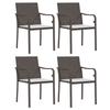 Vidaxl 5-Cz. Gartenmöbel-Set mit Kissen, Polyrattan und Stahl