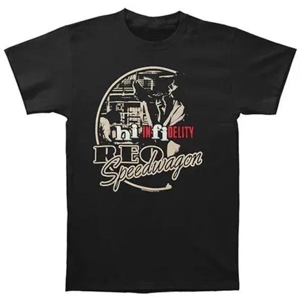 

REO Speedwagon Hi Infidelity Classic Rock & Roll Men s Black 100% Cotton T-shirt Mens Tees Top 2XL