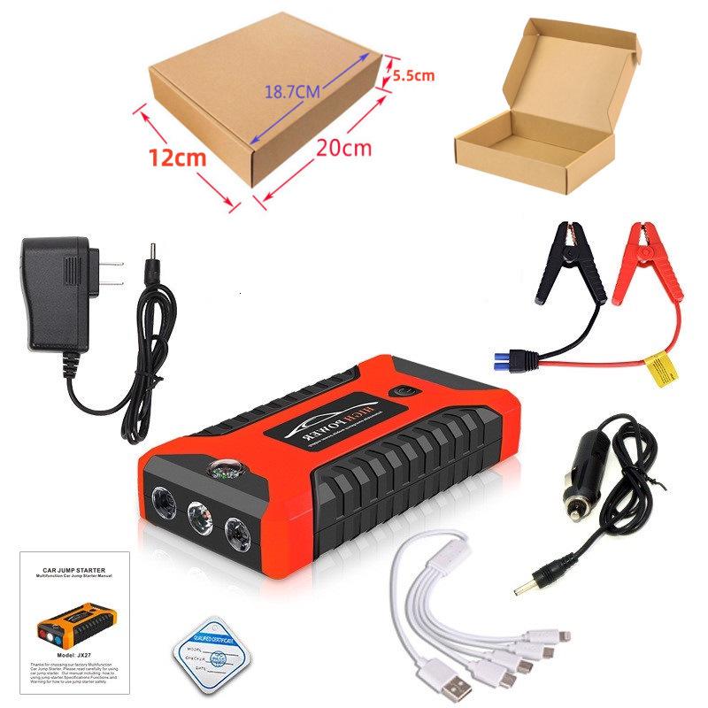 Outdoor Car Jump Starter & Power Bank: 12V High-Capacity Battery for Strong Emergency Starts