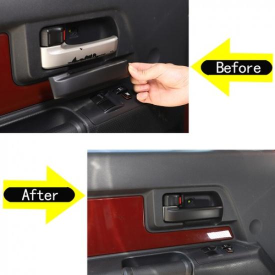 

Matte Black Inner Door Grab Handle Cover Trim For Toyota FJ Cruiser 2007-