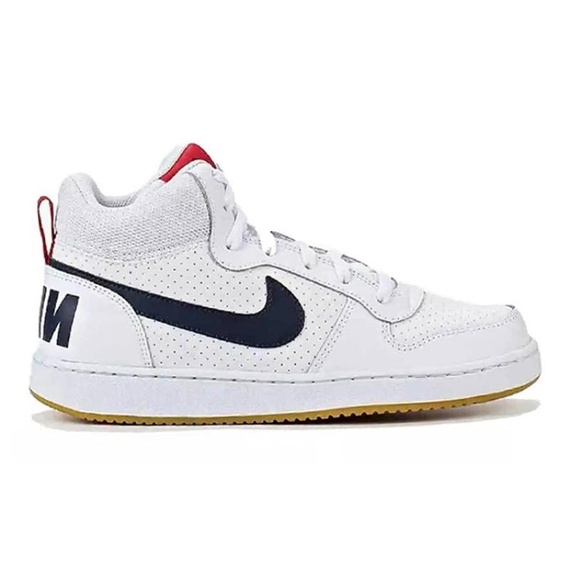 Nike Court Borough Mid White Obsidian GS Sneakers 839977-107