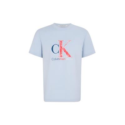 Cotton Heart Logo Embroidered Round Neck T-Shirt Unisex Tops Blue J320567-C1U