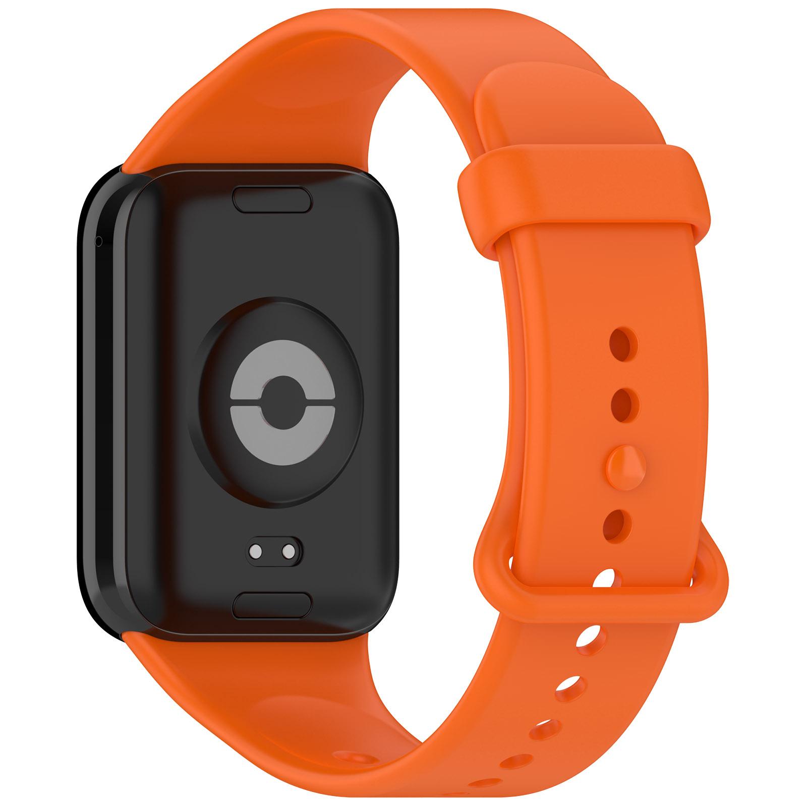 

For Xiaomi Smart Band 9 Pro Silicone Watch Band Adjustable Wrist Strap Orange