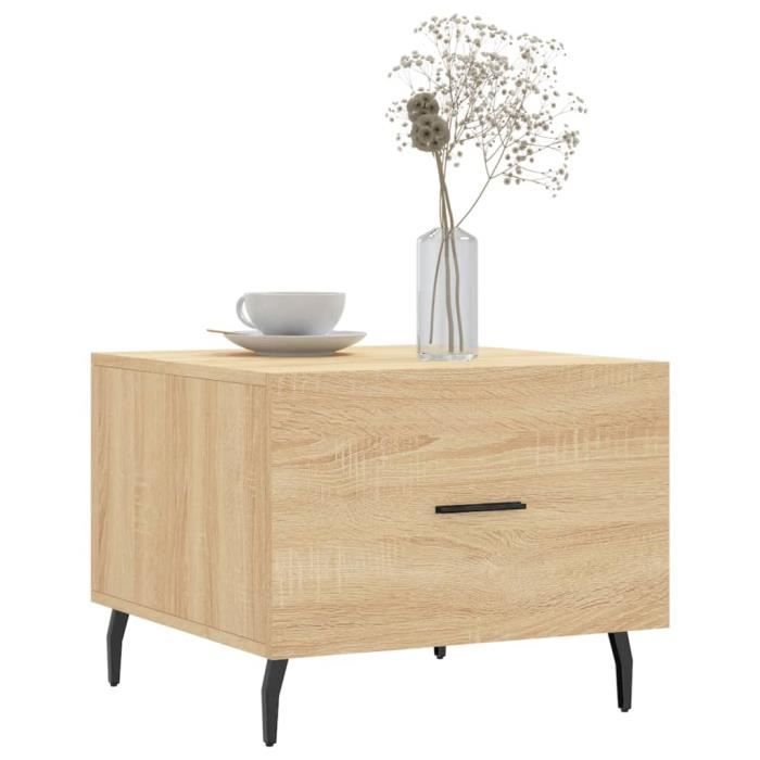 VidaXL Table basse Chêne sonoma 50x50x40 cm Bois d'ingénierie 829434
