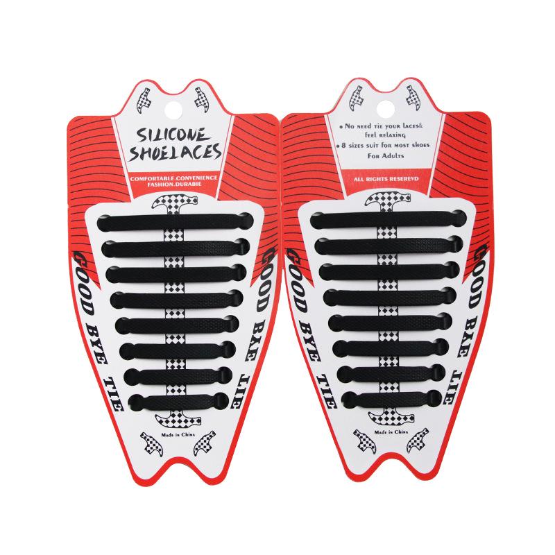 Lacets de chaussures créatifs en silicone élastique avec marteau