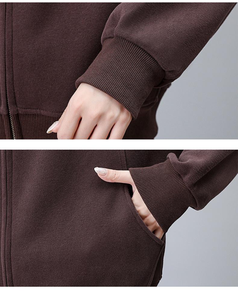 Damen 2024 Herbst Kapuzenstrickjacke für mittleres Alter: Locker, Schlankmachend, Warmes Sweatshirt Casual Oberteil