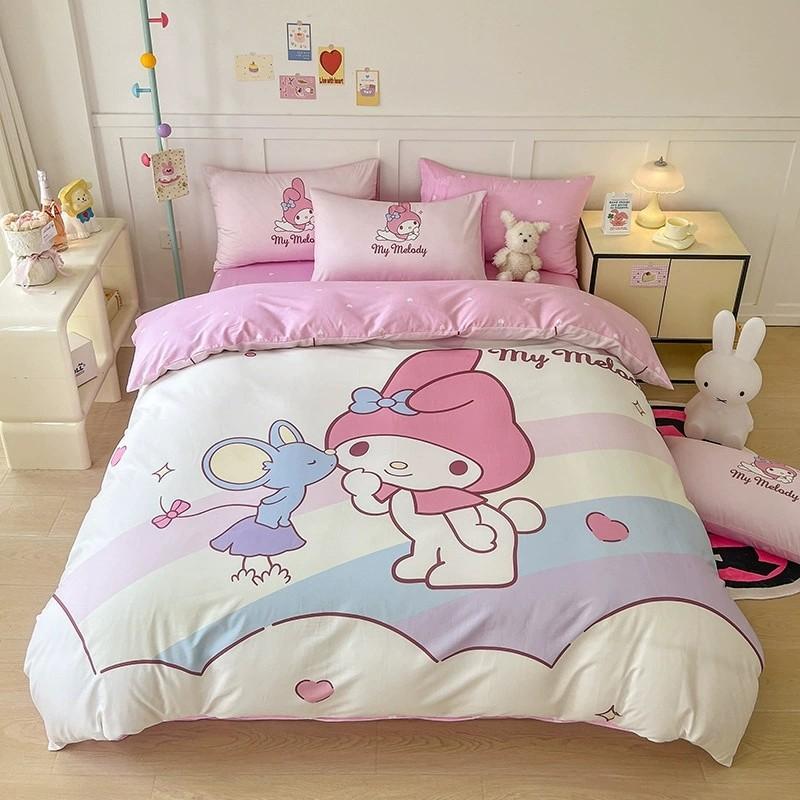Bed Three-Piece Set, Digital Printing Cartoon Series Double-Sided Printing Three-Piece Set