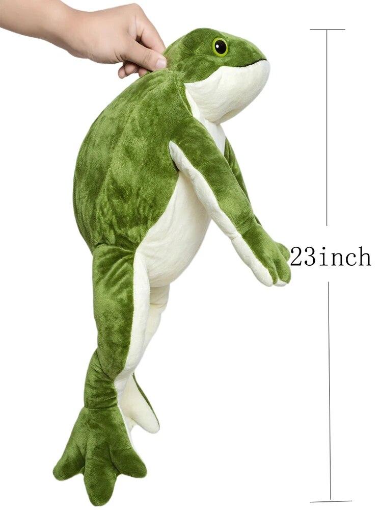 Riesiger Frosch Plüschtier Weiches Kuscheltier Niedriger Kuscheliger Kissen Geschenk Für Kinder Und Erwachsene