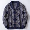 Vintage Cardigans for Men Shawl Collar Knit Cardigan Sweaters Button Down Knit Sweater Casual Long Sleeve Cardigan Men's Spring Fall Knitted Jacket