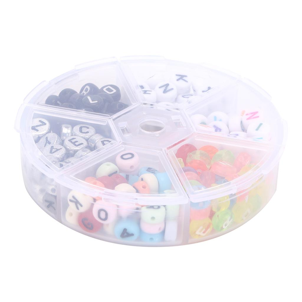 240Pcs Letter Beads Acrylic Alphabet Number DIY Bracelet Necklace Jewelry Accessory Materials