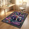 Dog Theme Crystal Velvet Rug Personalized Custom Name Text Soft Floor Mat Home Decor
