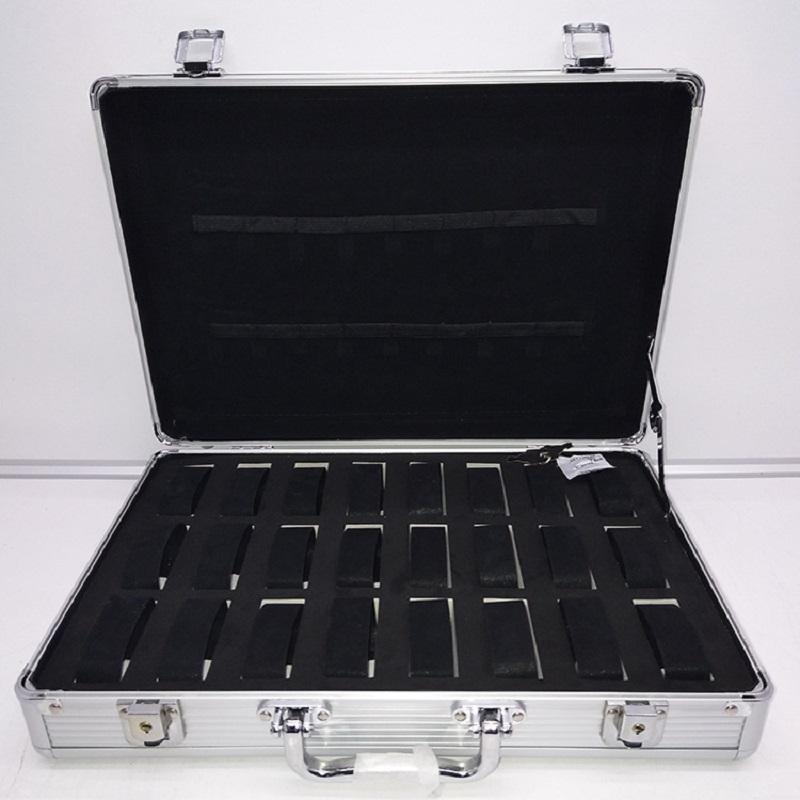 Delesys S Promotion 6/12/24 Positions Aluminum Alloy Watch Storage Case Solid Shatter-Resistant Metallic Aluminium Watch Box