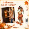 Rustieke Houten Pompoen Deurhanger met Warme Lichten voor Herfst Huisdecoratie