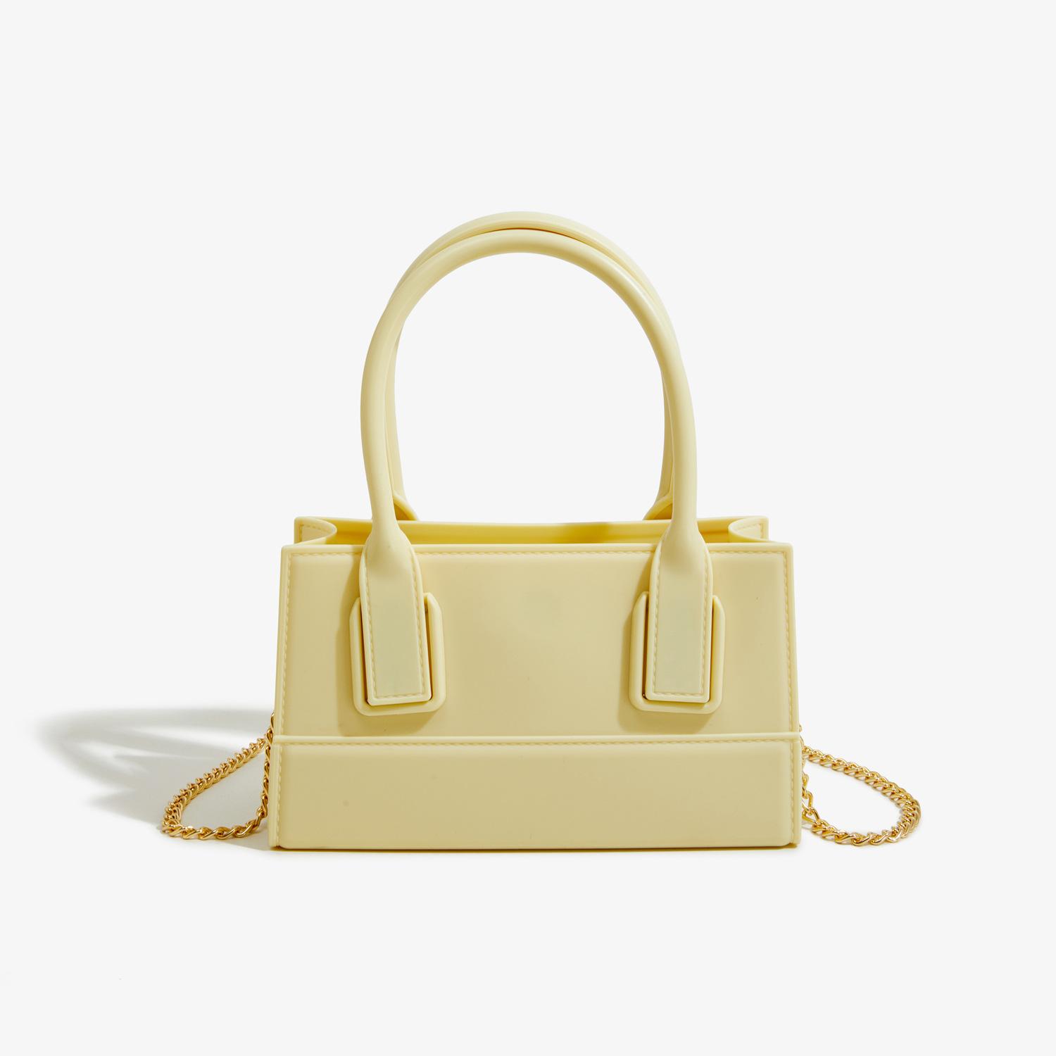 

Fashion Women Shoulder Bags New Solid Color Evening Bags Chain Bag PVC Jelly Bags Leisure Handheld Bags Square Bag Crossbody Bag