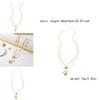 Geometric Pearl Pendant Chain With Shell And Starfish For Summer Beach Vacation