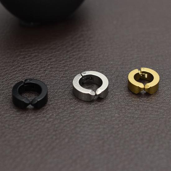 Classic versatile basic earrings for men and women, stainless steel non-pierced ear clips that do not fade