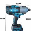 Rechargeable Brushless Lithium-ion Electric Wrench - 2000N Extra Large Torque Industrial Grade