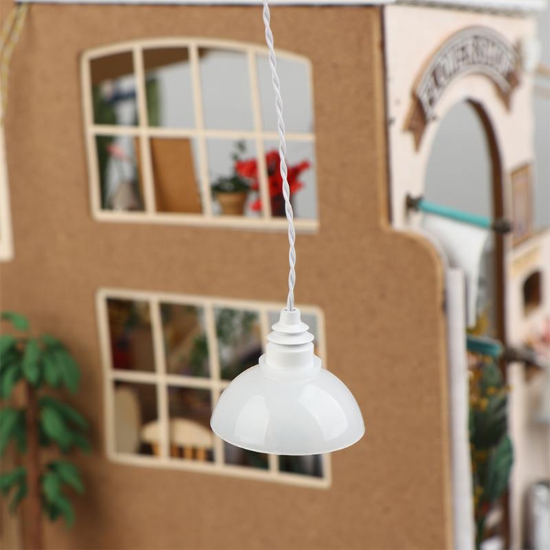 1/12 Dollhouse Simulation LED Chandelier Model Dollhouse Miniature Furniture Decoration Doll House Home Accessories