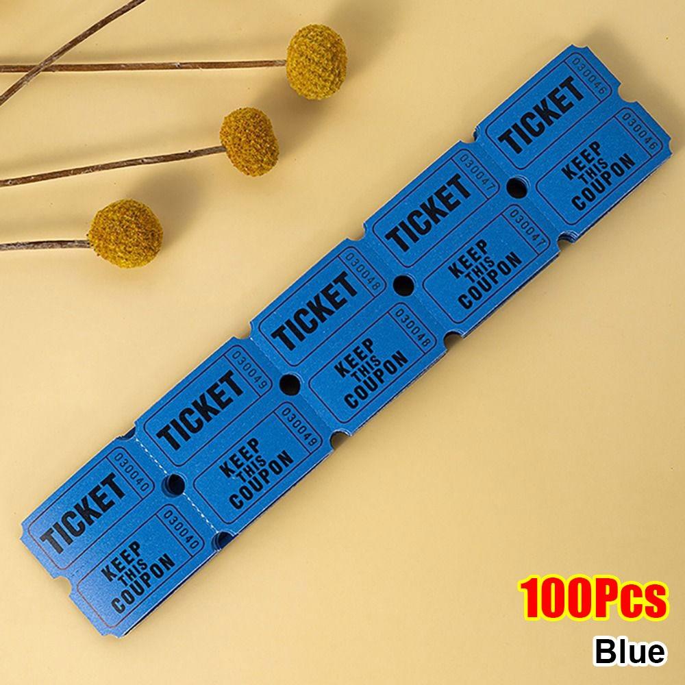 100Pcs For Classroom Raffle Tickets Drink Events Lottery Roll Durable Celebration Event Tickets