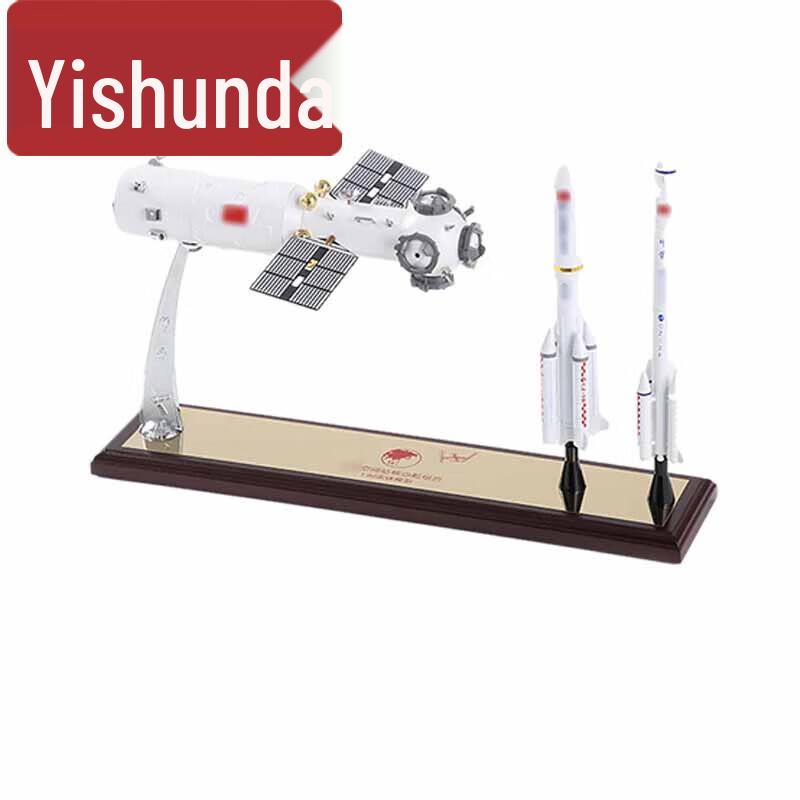 Space Station Core Module with Dual Rocket Model