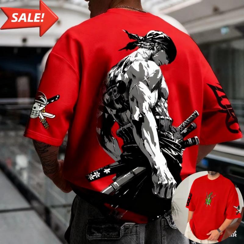 Anime ONE PIECE Men Super Vintage Summer T-shirt Loose Women Casual Short-sleeved T Shirt Top