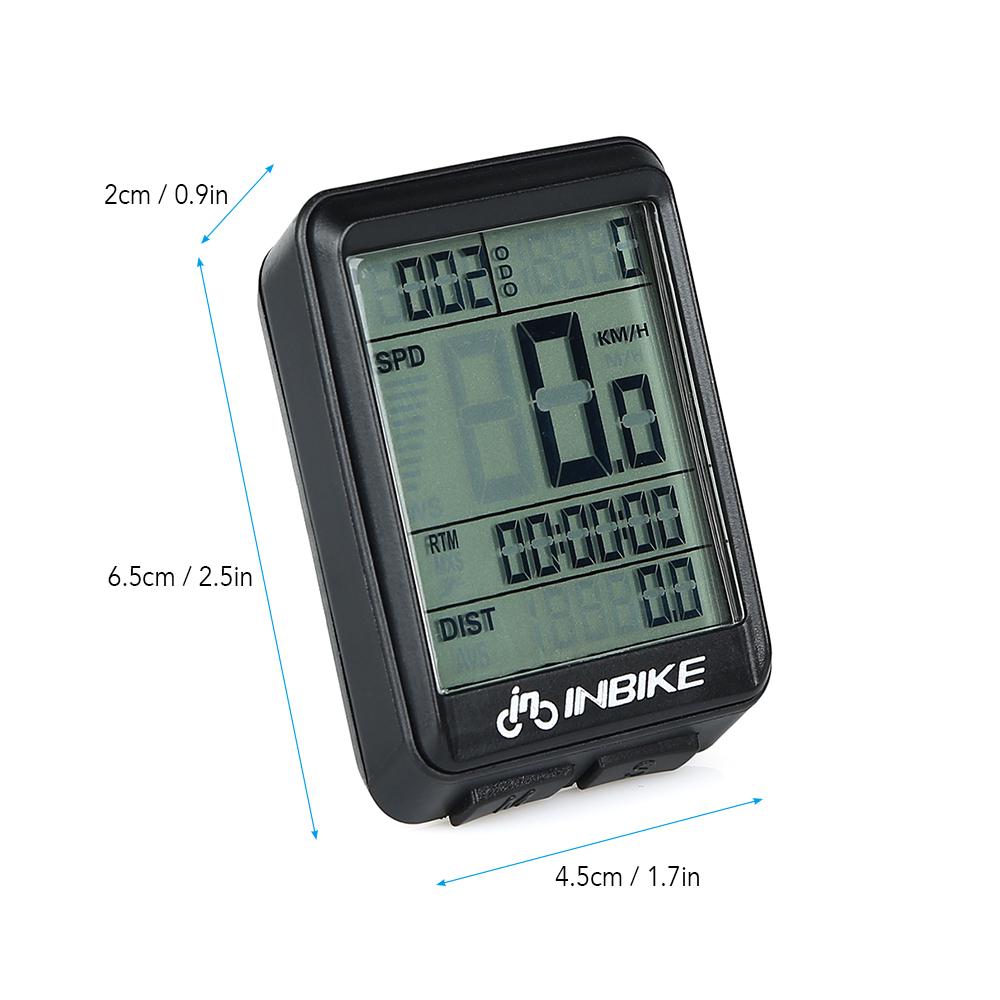 Speedometer, Multifunctional Wireless LCD Display Odometer, Records Distance and Time for Cycling Enthusiasts
