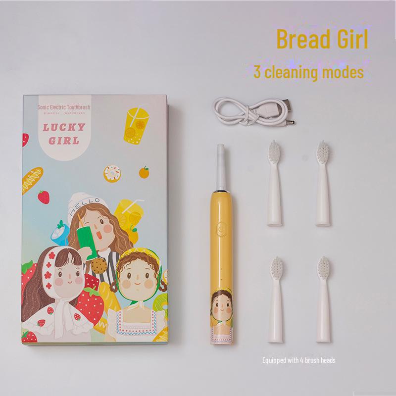 Xiaohongshu Girls Sonic Electric Toothbrush - USB Rechargeable, Multiple Patterns