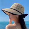 Modern Straw Hat With Large Brim For Sun Protection And Breathability Summer Outdoor Wear