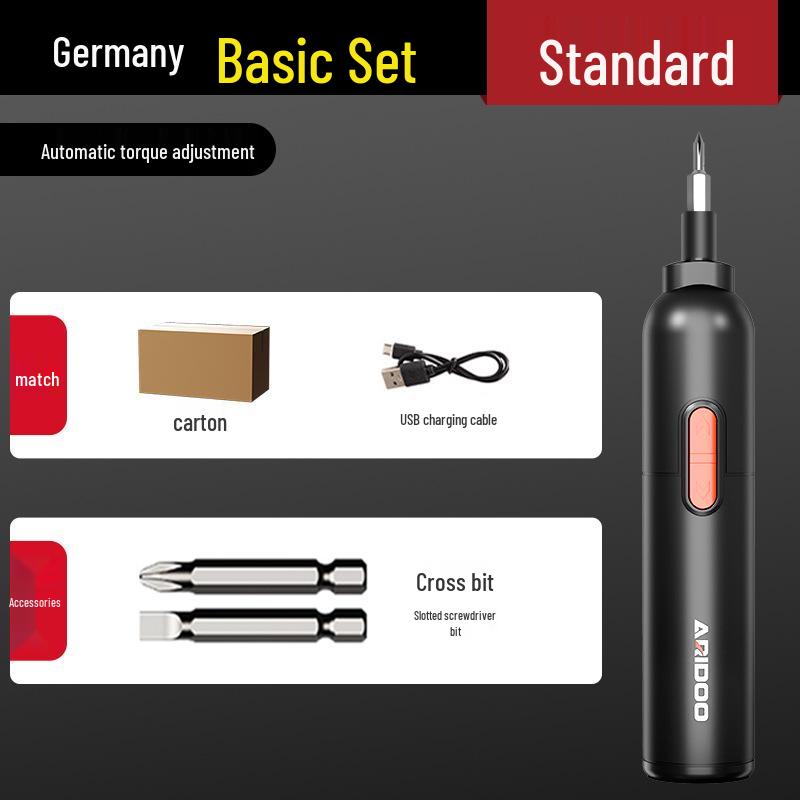 German Rechargeable Hand-Automatic Electric Screwdriver Set - Small Household Lithium Battery Tool