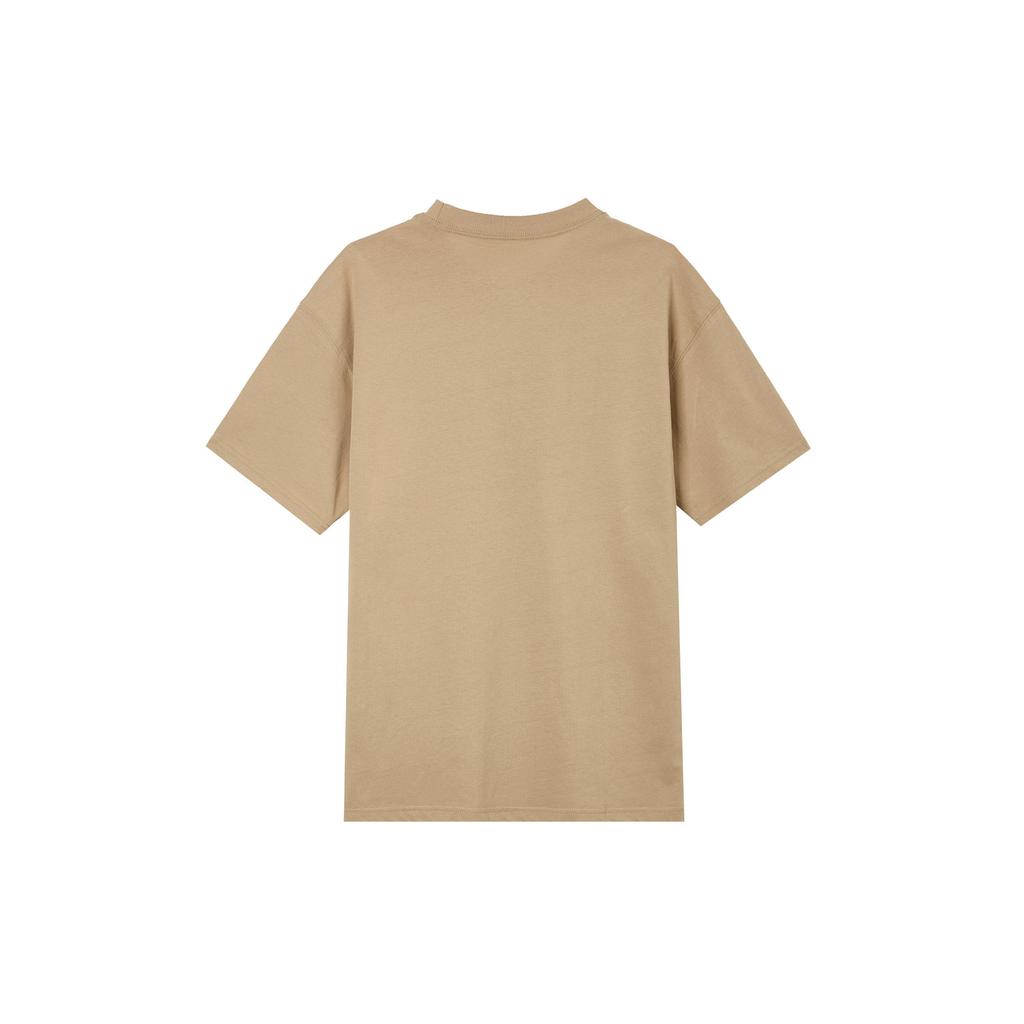 Nike Solid Pattern Print Crew Neck Short Sleeve T-shirt Men Tops Khaki FB8139-200