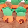 Squeaky Carrots Enrichment Dog Toy Chewable Interactive Plush Seek Carrot Dog Toy for Children